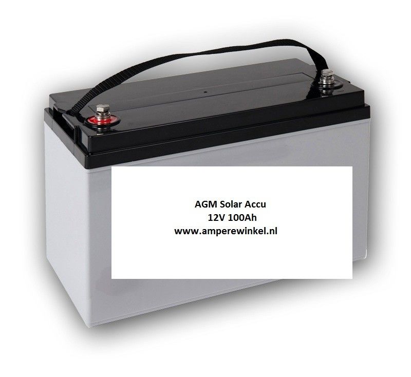 AGM Accu Absorbed 100Ah ampere 12V deep cycle volt camper caravan boot zonne-energie