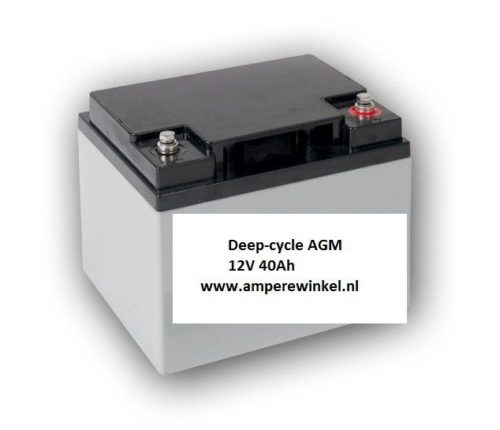 Beaut 40Ah 12V AGM Solar Accu - Accu voor Zonnepanelen / 10 uur / 1600 Cycli!-0