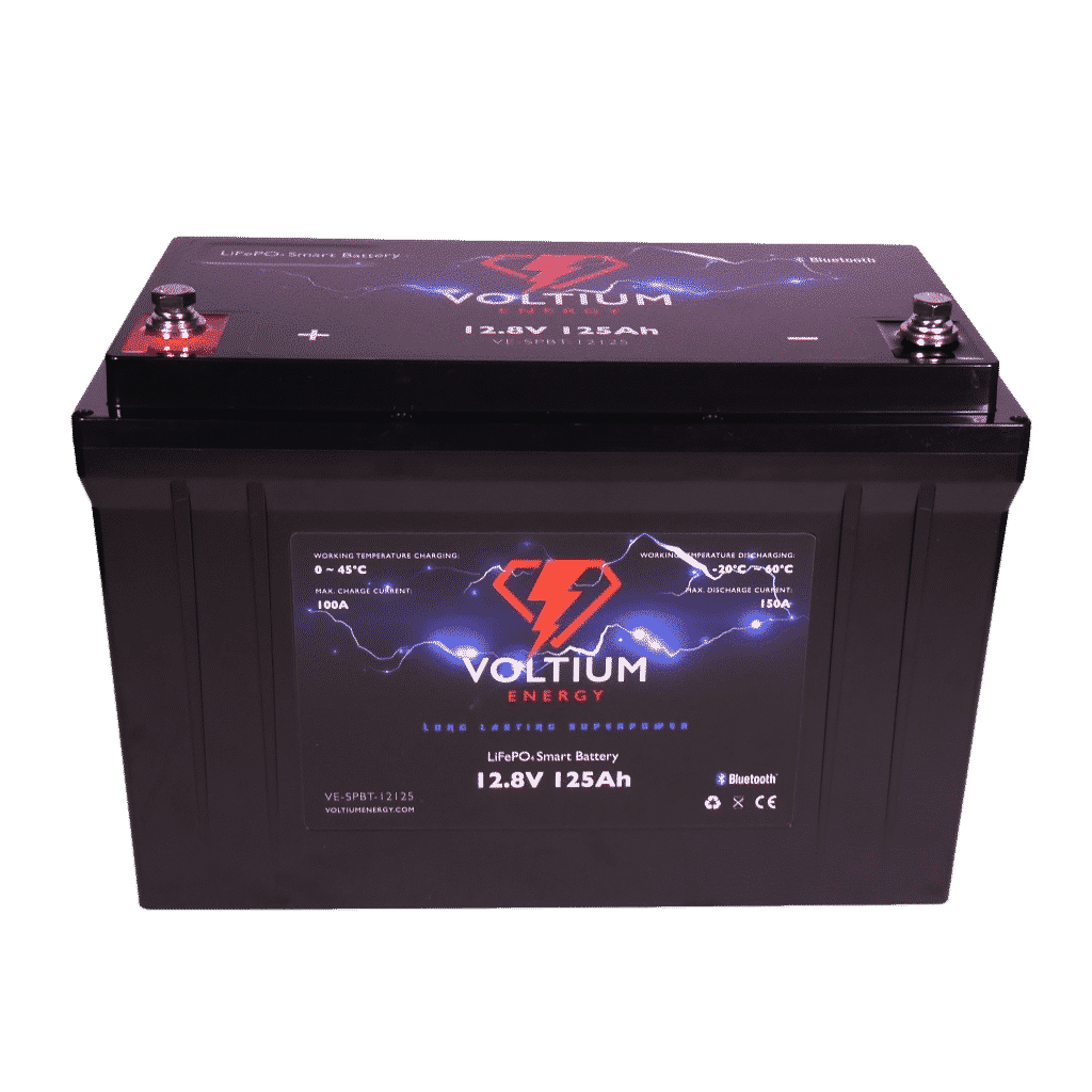 Parameters melk wit afstuderen 125Ah 12V (12,8V) Voltium Energy LiFePO4 Smart Battery - Amperewinkel
